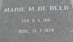 BEER Maria M., de 1916-1979
