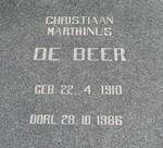 BEER Christiaan Marthinus, de 1910-1986