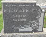 WET Petrus Francois, de 1891-1962