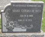 WET Maria Gersina, de 1882-1970