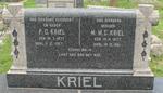 KRIEL P.C. 1877-1967 & M.M.C. 1877-1961