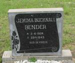 BENDER Jemima Bucknall 1904-1943
