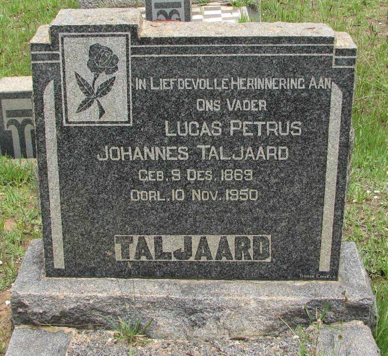 TALJAARD Lucas Petrus Johannes 1869-1950