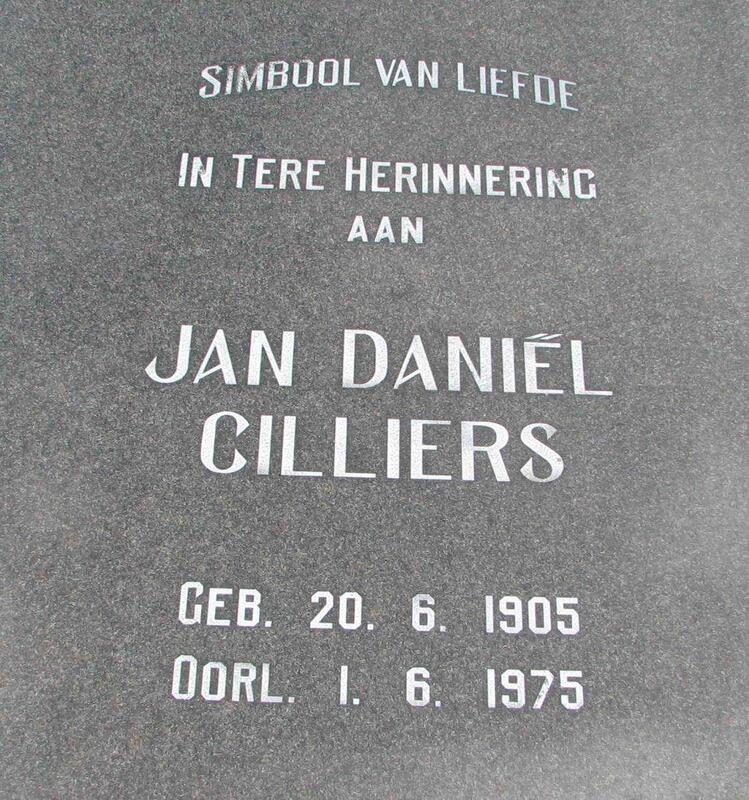 CILLIERS Jan Daniël 1905-1975