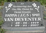 DEVENTER J.C.S. Smit, van 1919-2007
