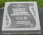 STANDER Elizabeth Christina nee DU TOIT 1914-2007