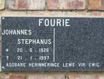 FOURIE Johannes Stephanus 1926-1997