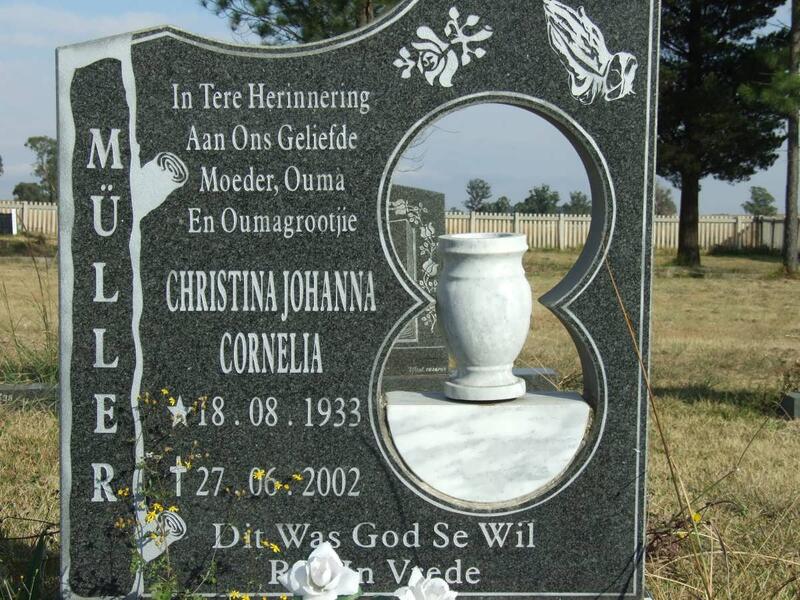 MÜLLER Christina Johanna Cornelia 1933-2002