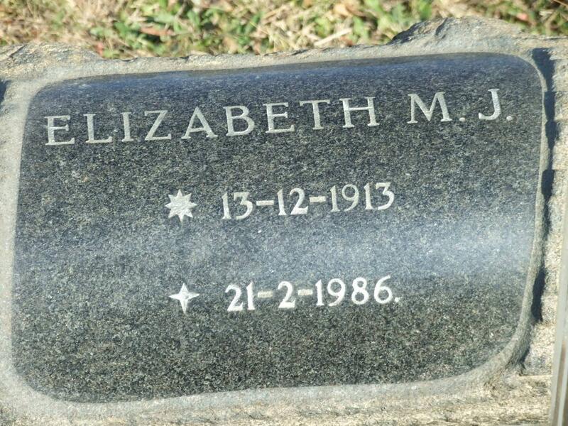 DYK Elizabeth M.J., van 1913-1986