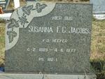 JACOBS Susanna F.G. nee V.D. HEEVER 1889-1977