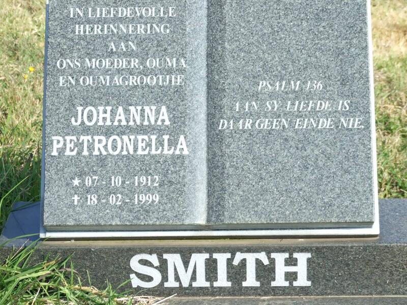 SMITH Johanna Petronella 1912-1999