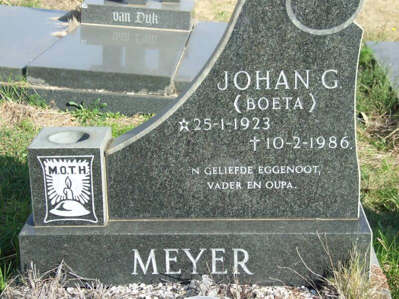 MEYER Johan G. 1923-1986