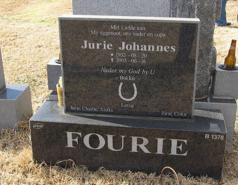 FOURIE Jurie Johannes 1932-2003