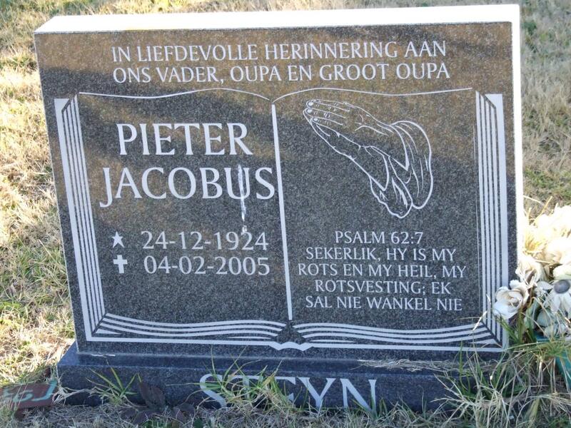STEYN Pieter Jacobus 1924-2005
