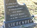 LIEBENBERG Hester Birdy 1960-2004