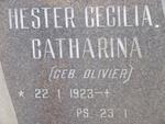 ZYL  Hester Cecilia Catharina, van nee OLIVIER 1923-
