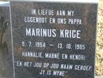 KRIGE Marinus 1954-1985