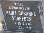 SCHEPERS Maria Susanna 1900-1985