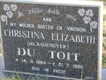 TOIT Christina Elizabeth, du nee RADEMEYER 1894-1985