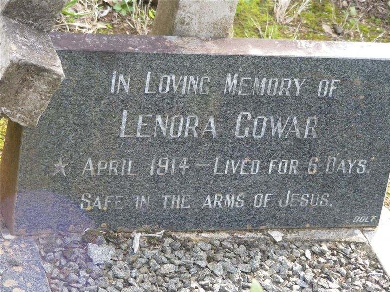 GOWAR Lenora 1914-1914