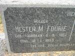 FOURIE Hester M. nee JORDAAN 1892-1953