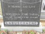 LABUSCHAGNE Bernardus 1903-1980 & Esme Sarah 1912-1965