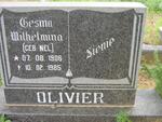 OLIVIER Gesina Wilhelmina nee NEL 1906-1985