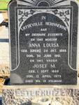 ESTERHUIZEN Josef M. 1889-1973 & Anna Louisa GREBE 1898-1961