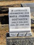 OOSTHUIZEN Maria Johanna 1885-1967