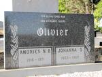 OLIVIER Andries N.B. 1916-1971 & Johanna S. 1923-1980