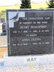 HAY Henry Beresford 1898-1973 & Anna Gezina 1908-1994