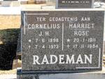 RADEMAN Cornelius J.H. 1898-1973 & Harriet Rose 1911-1986