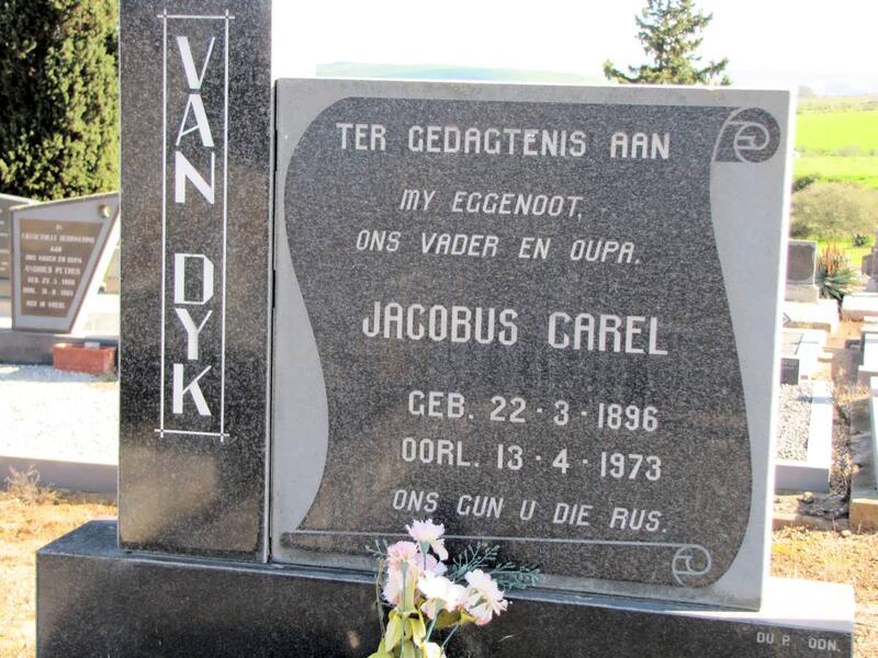 DYK Jacobus Carel, van 1896-1973 