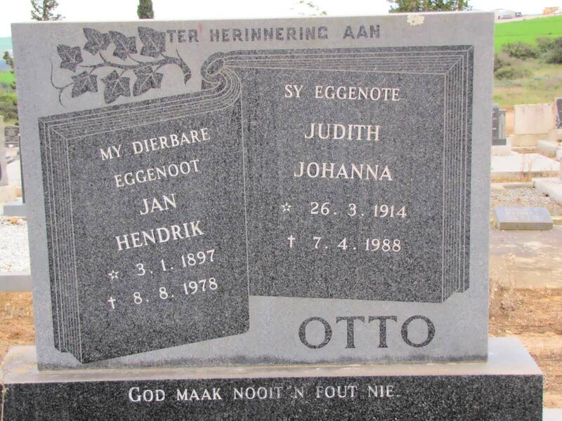 OTTO Jan Hendrik 1897-1978 & Judith Johanna 1914-1988