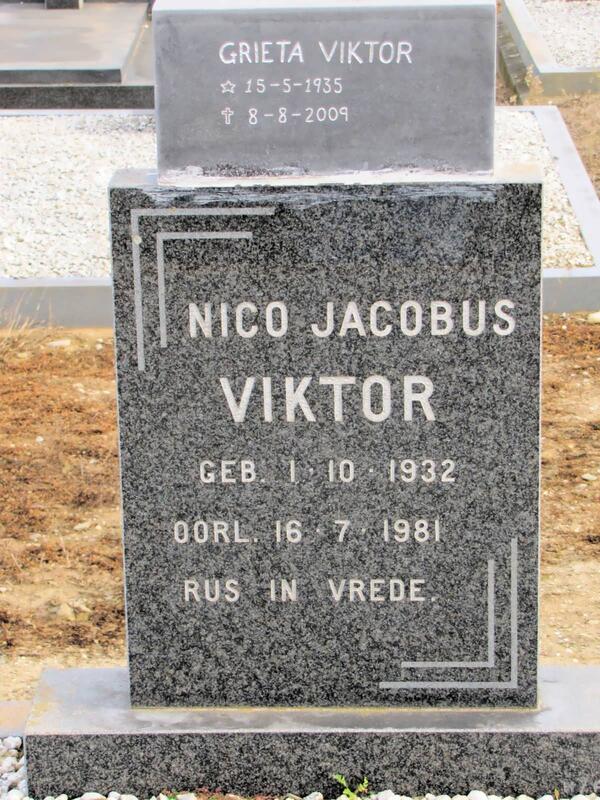 VIKTOR Nico Jacobus 1932-1981 & Grieta 1935-2009