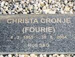 CRONJE Christa nee FOURIE 1955-2004