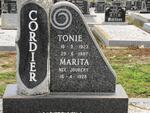 CORDIER Tonie 1923-1987 & Marita JOUBERT 1928-