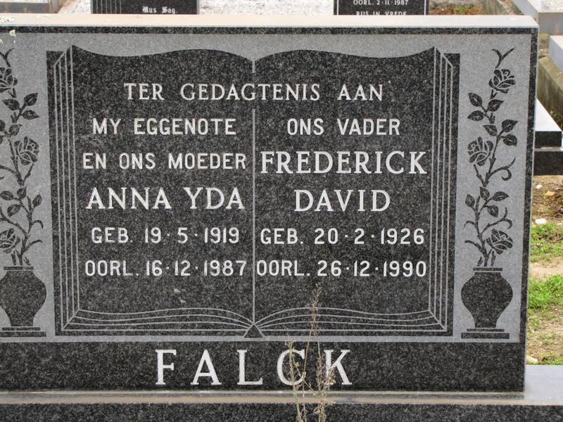 FALCK Frederick David 1926-1990 & Anna Yda 1919-1987  