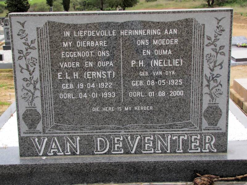 DEVENTER E.L.H., van 1922-1993 & P.H. VAN DYK 1925-2000