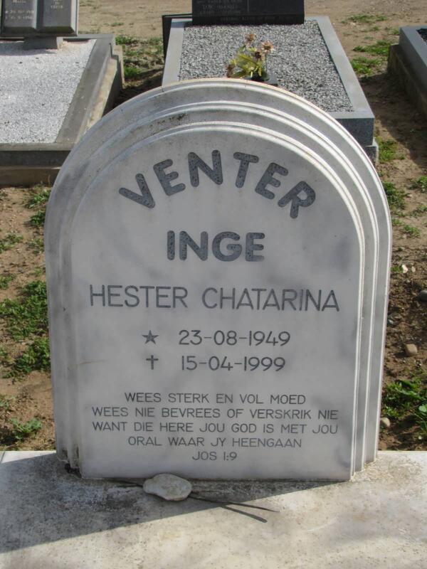 VENTER Inge Hester Chatarina 1949-1999