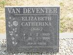 DEVENTER Elizabeth Catherina, van 1925-2000