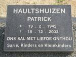 HAULTSHUIZEN Patrick 1945-2003