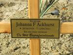 ACKHURST Johanna F. 1924-2011
