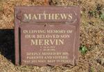 MATTHEWS Mervin 1971-1996
