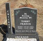 JACKSON Tommy Francis 1962-1988