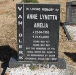 BLERK Anne Lynetta Amelia, van 1956-2002