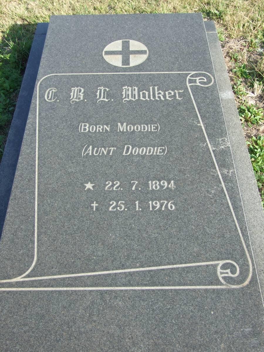 WALKER C.B.L. nee MOODIE 1894-1976