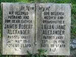 ALEXANDER James Robert -1966 & Lilian Jane -1996 
