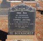 BOEKHORST Sophia Jacoba, te nee SWANEPOEL 1921-1975