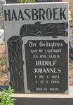 HAASBROEK Rudolf Johannes 1923-1980